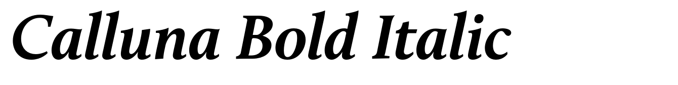 Calluna Bold Italic